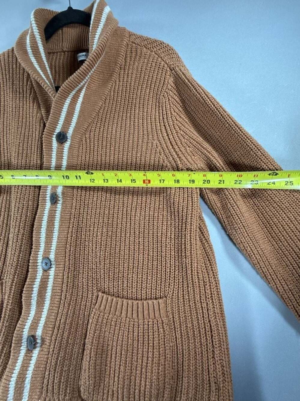 Sonoma Goods For Life Brown Shawl Collar Cardigan Sweater Grandpacore LG - Picture 4 of 9